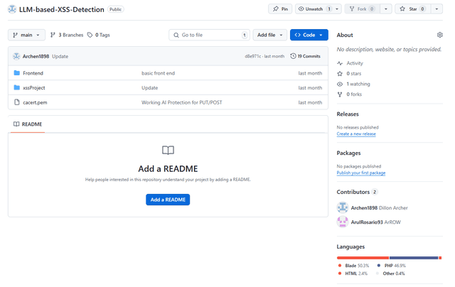 LLM-based Cross Site Scripting (XSS) Detection Tool